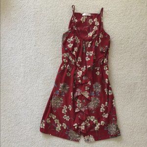 A'GACI - Deep Red / Burgundy Floral Dress - M
